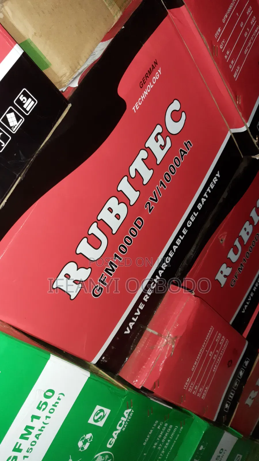 Rubitec Dry Cell Battery 1000ah 2v