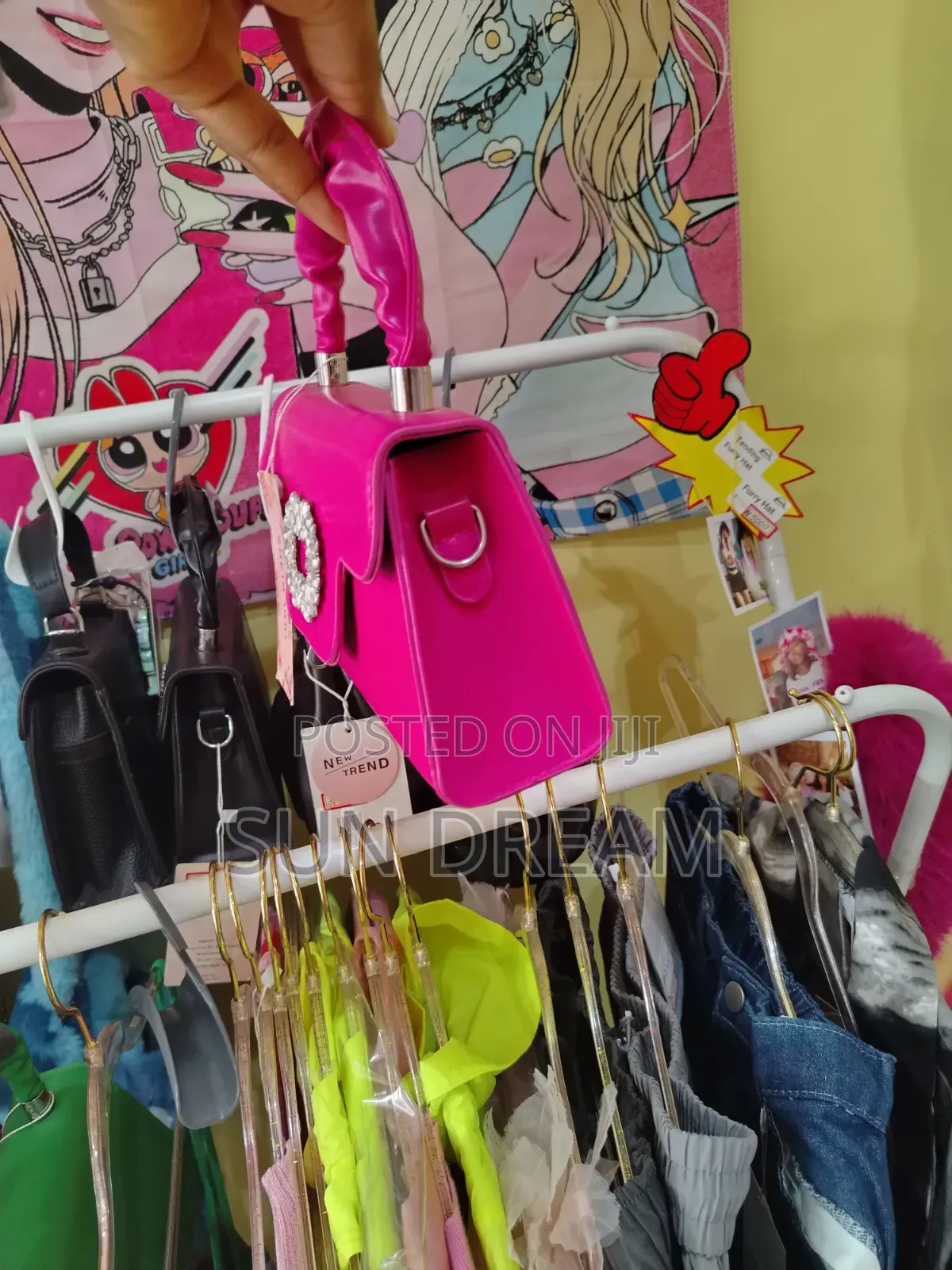 Ladies Top Pink Hand Bag