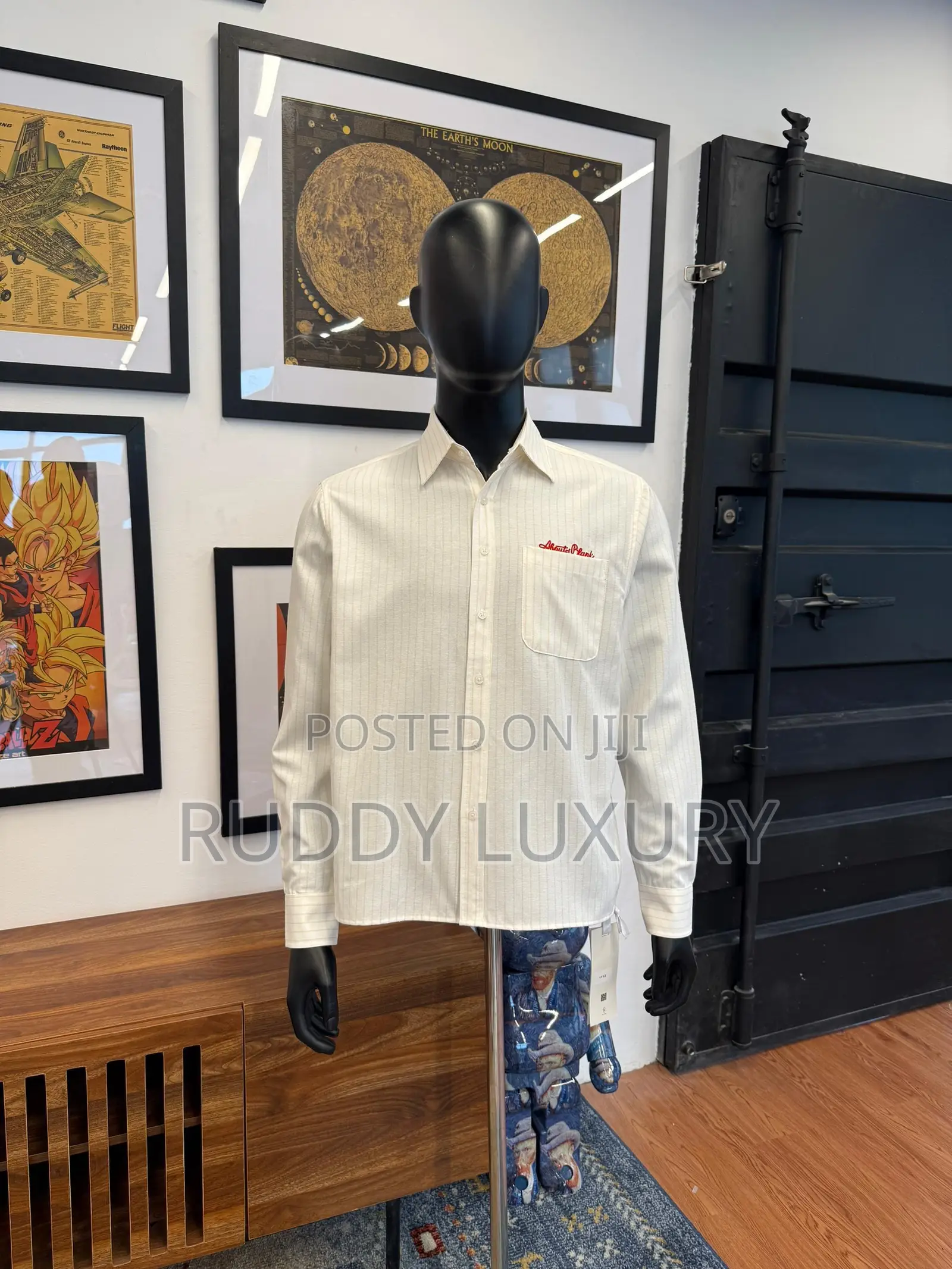 Luxury Blank Stripe Button-Down Shirt