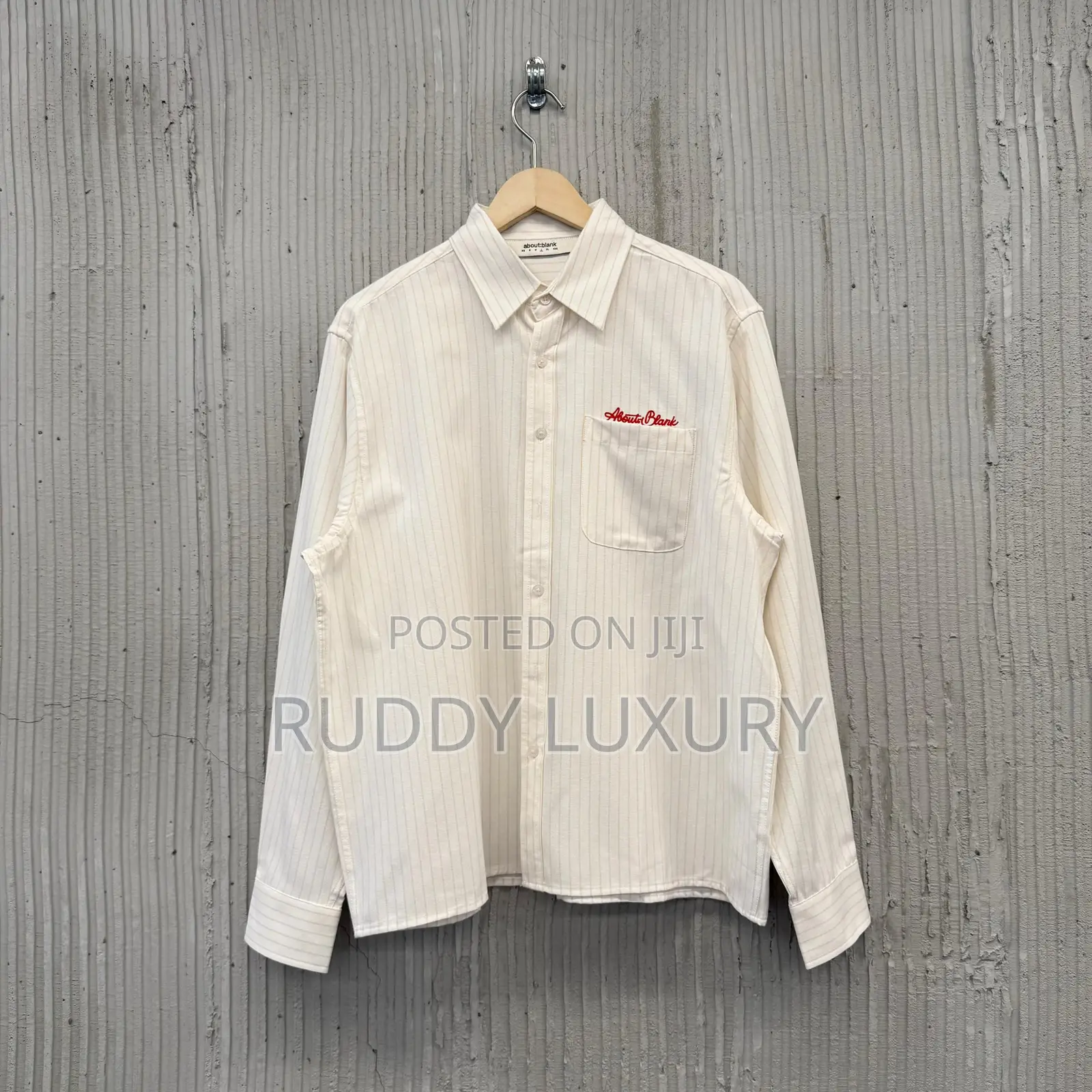 Luxury Blank Stripe Button-Down Shirt