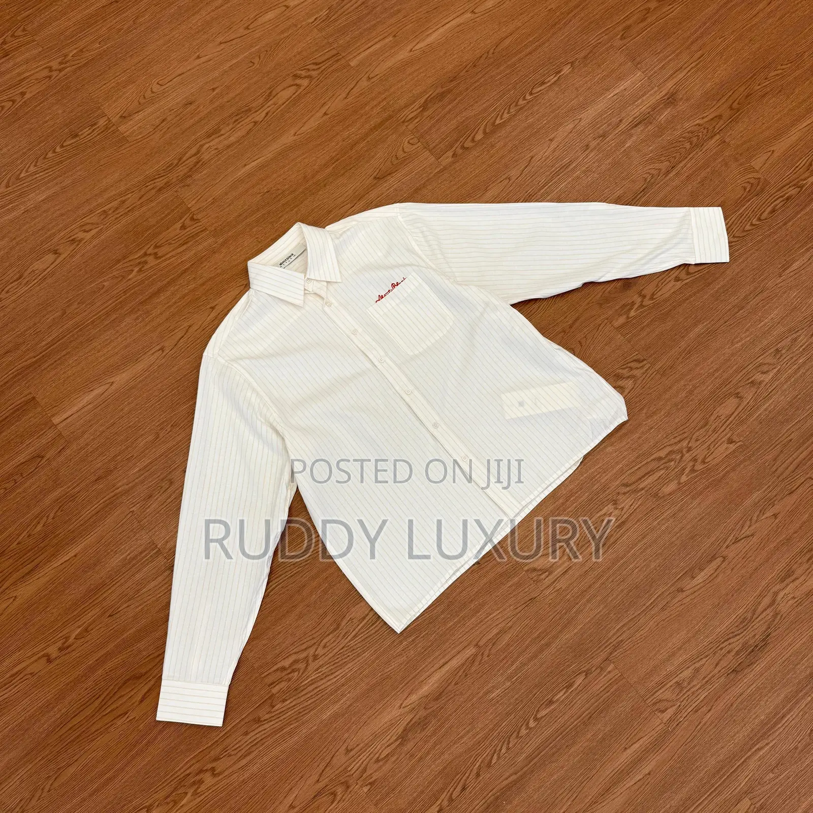 Luxury Blank Stripe Button-Down Shirt