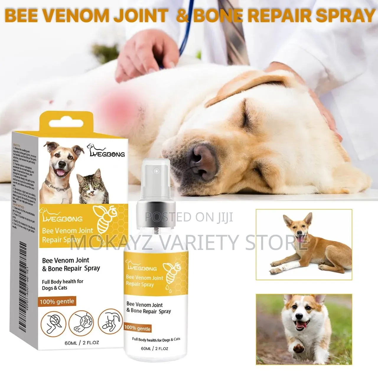 Yegbong Bee Venom Joint Bones Spray for Dogs Cats