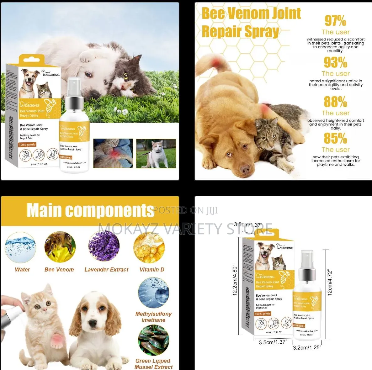 Yegbong Bee Venom Joint Bones Spray for Dogs Cats