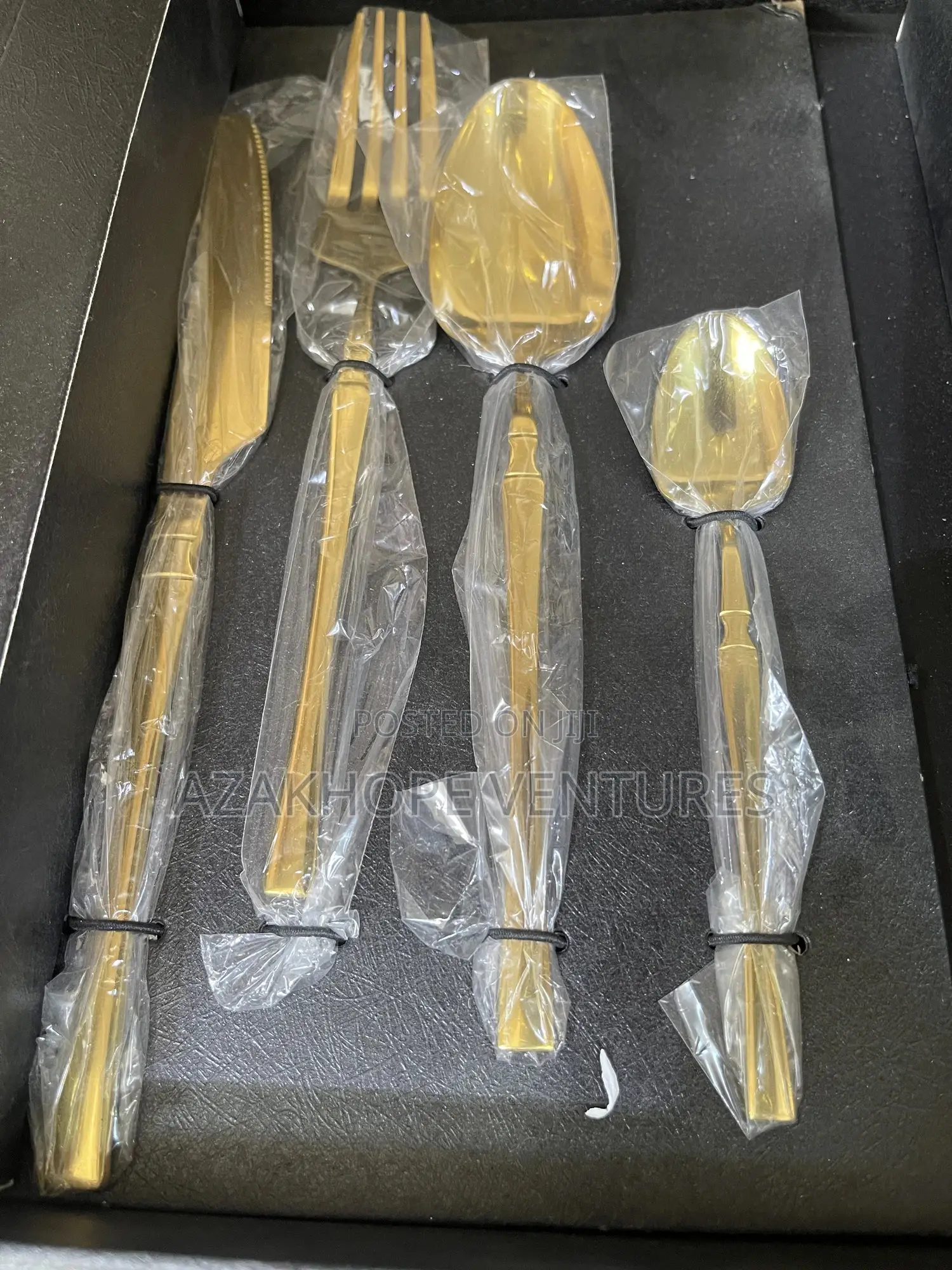 Gold-Plated Stainless Steel Cutlery Set