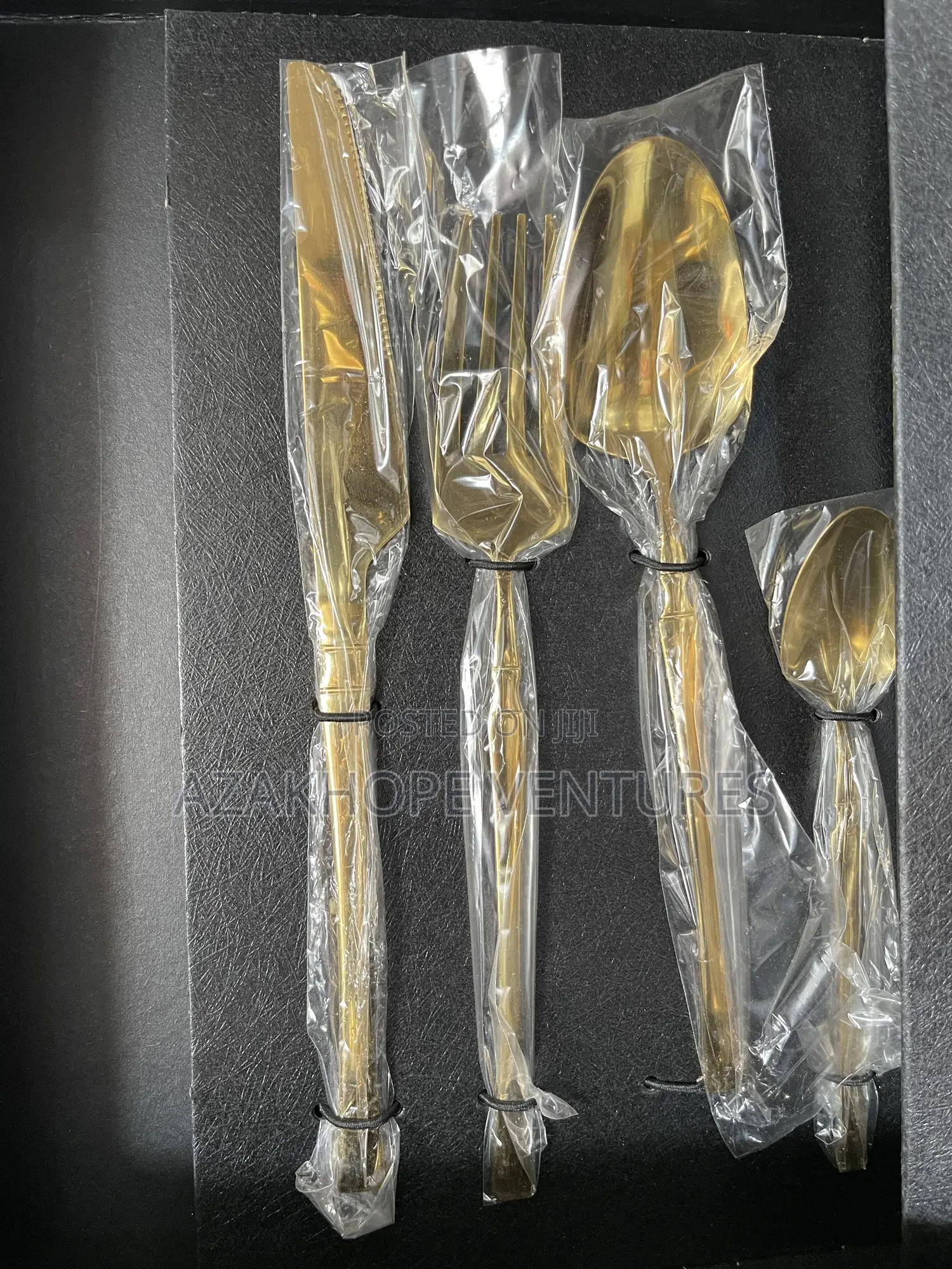 Gold-Plated Stainless Steel Cutlery Set