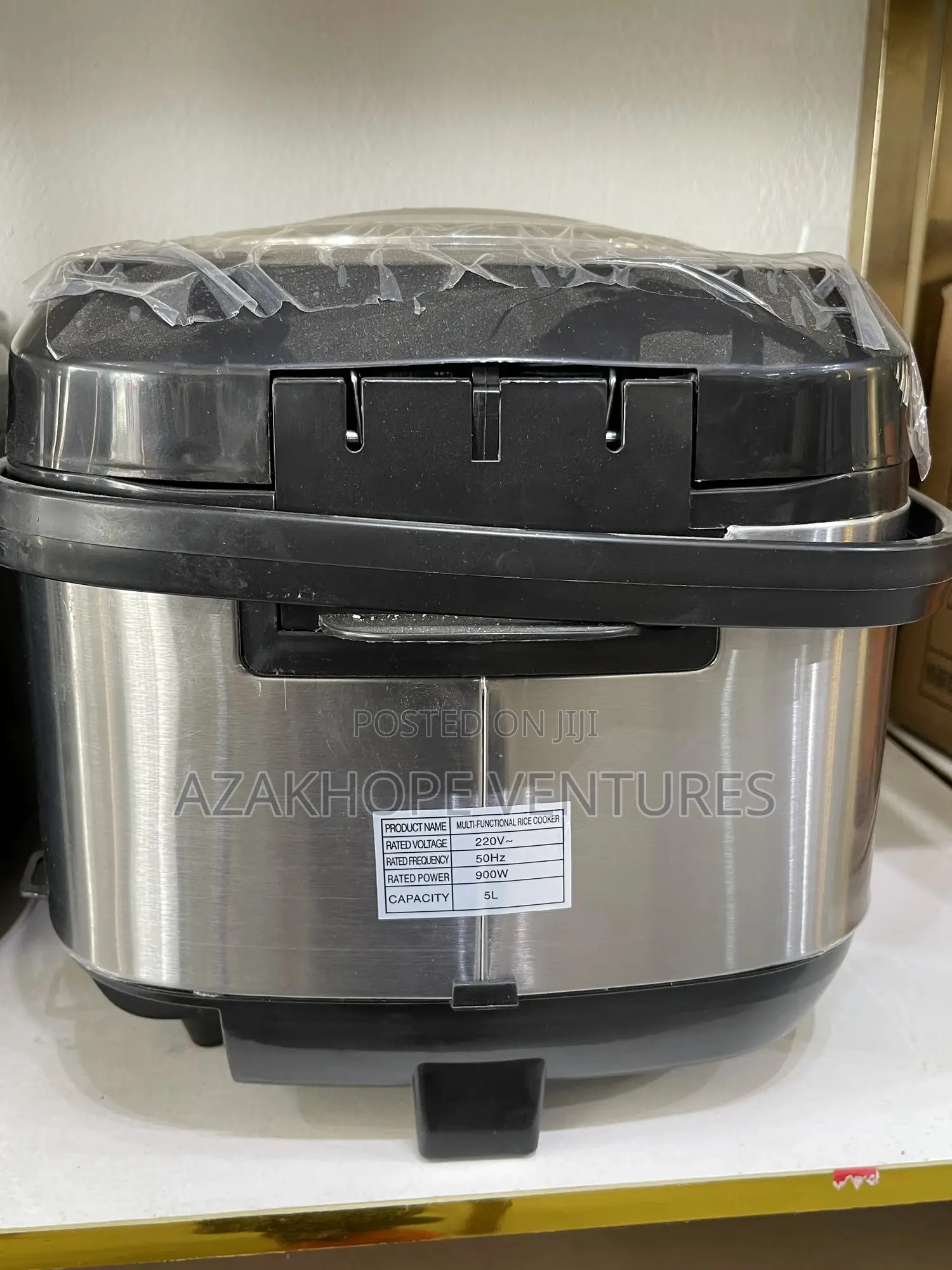 5-Liter Silver Crest Multifunctional Electric Rice Cooker.