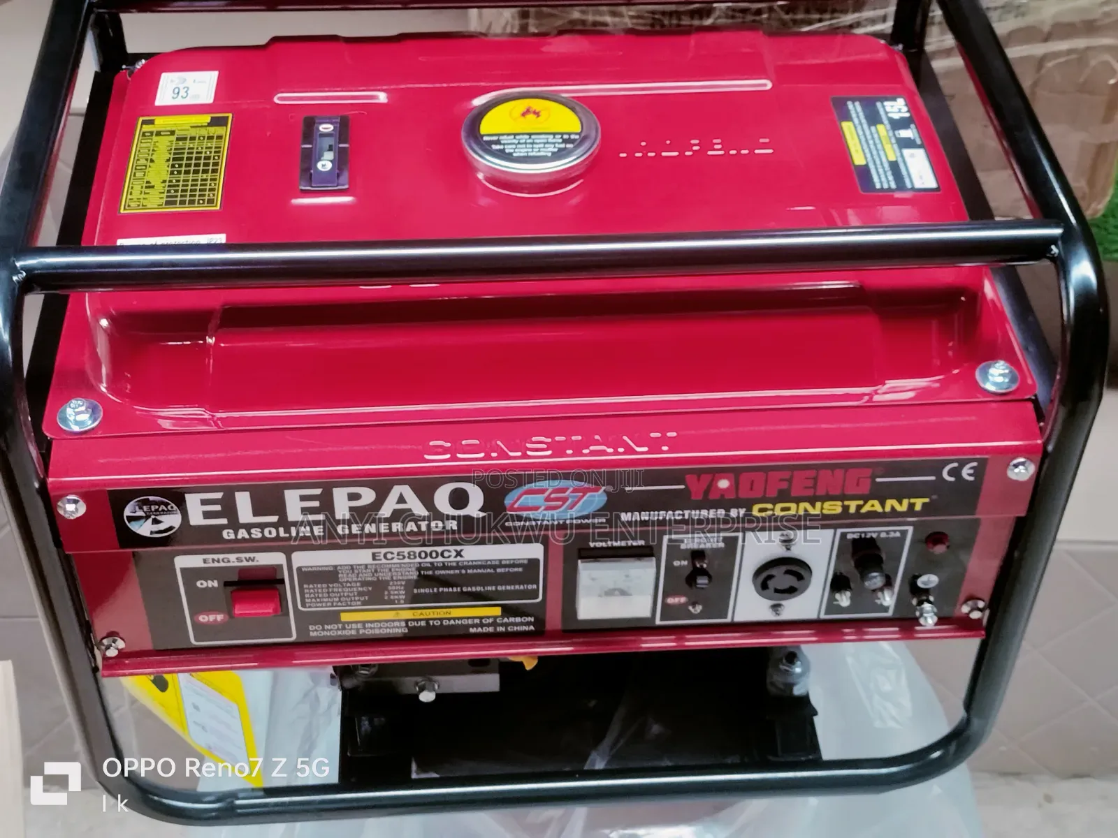 Elepaq Constant Ec 58000 3.5kva Manual Starter