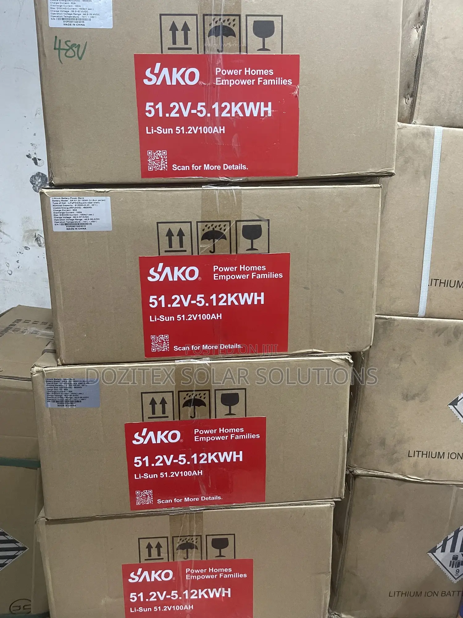 5.12kw/48v Sako Lithium Battery