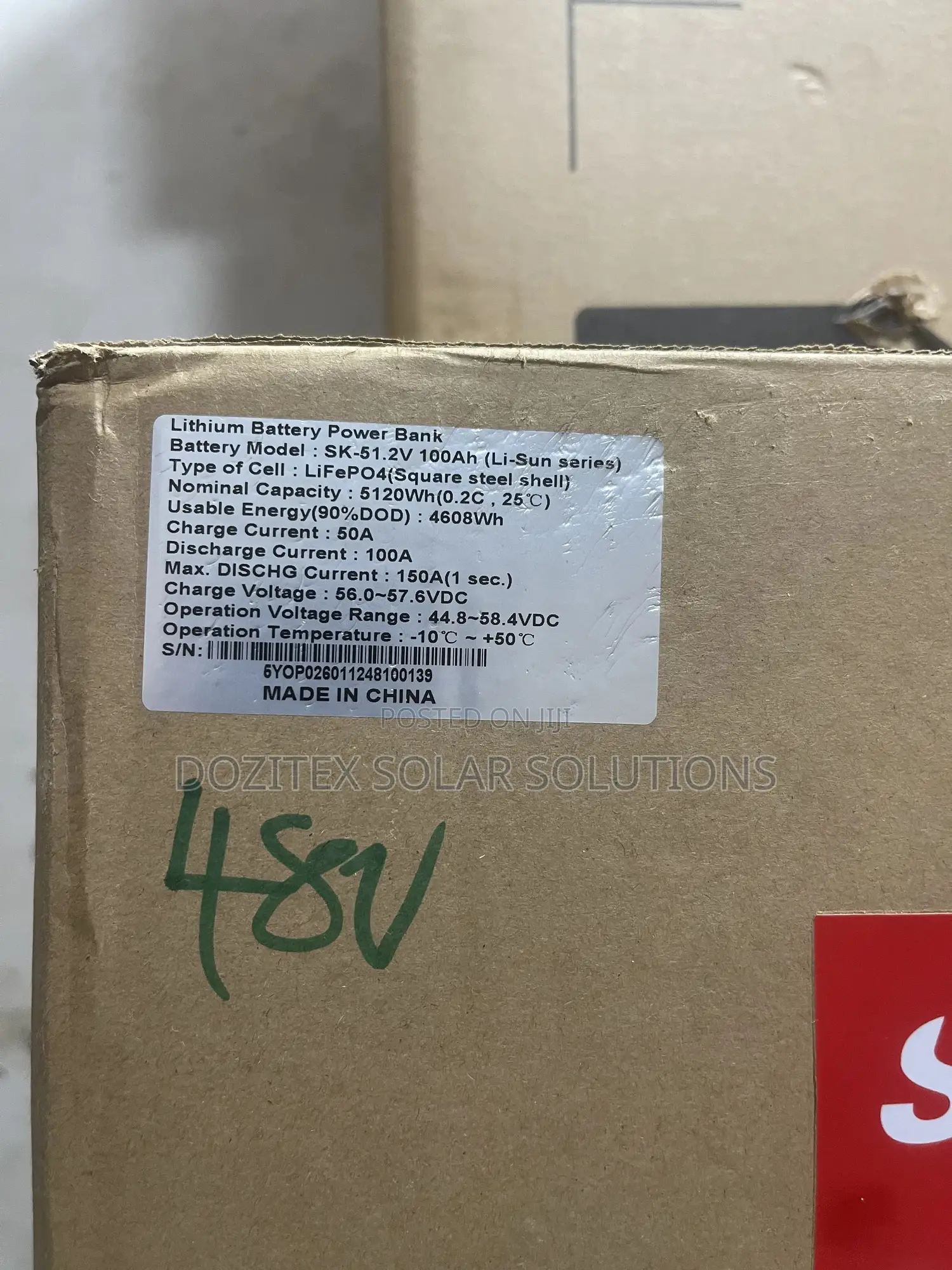 5.12kw/48v Sako Lithium Battery