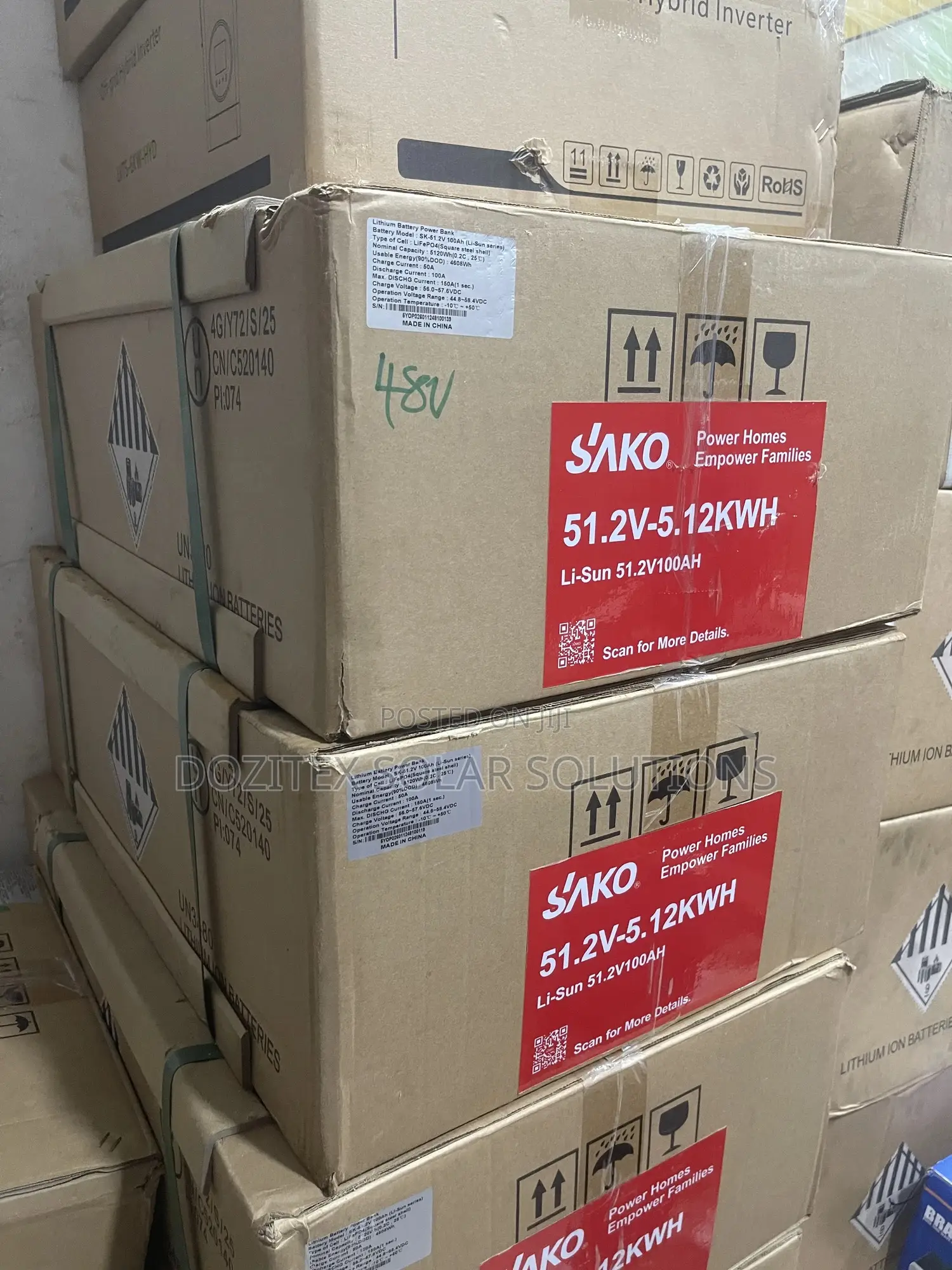 5.12kw/48v Sako Lithium Battery
