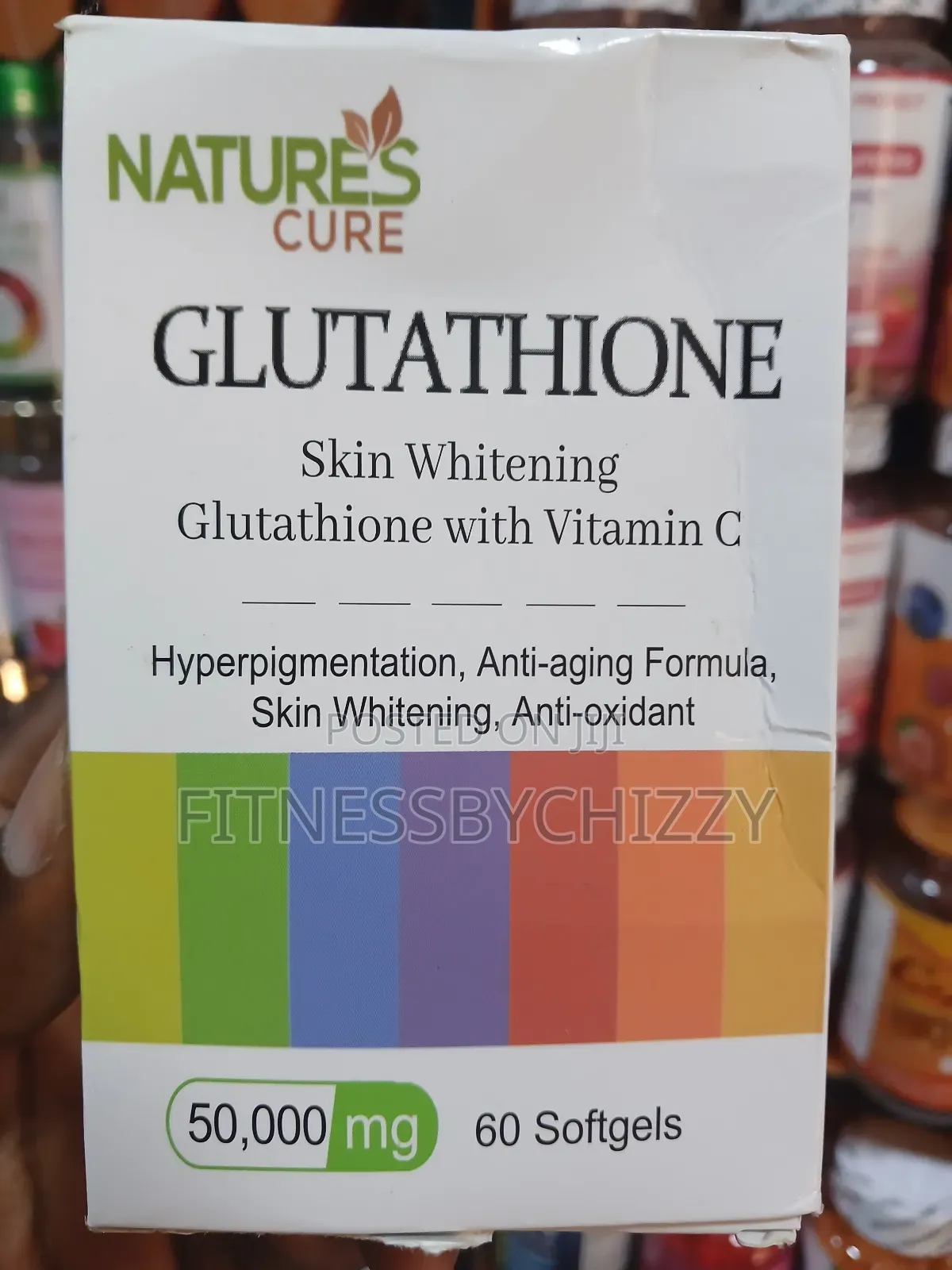 Natures Cure Glutathione Skin Whitening 50,000mg X 60 Softgels