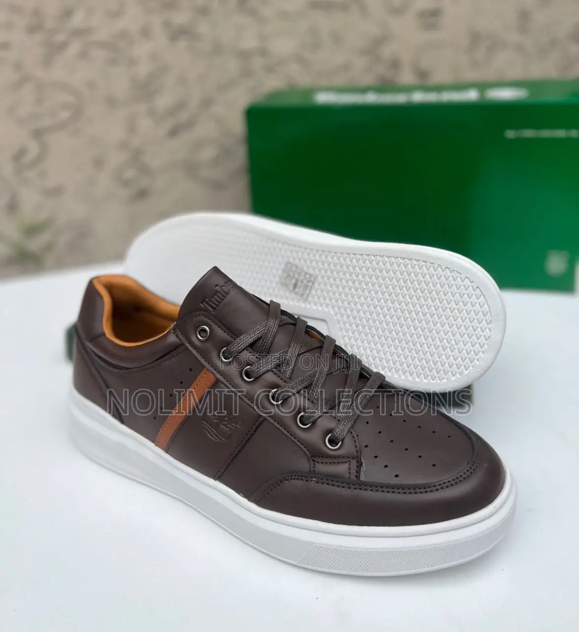 Timberland Men's Lace Up Sneakers With White Sole