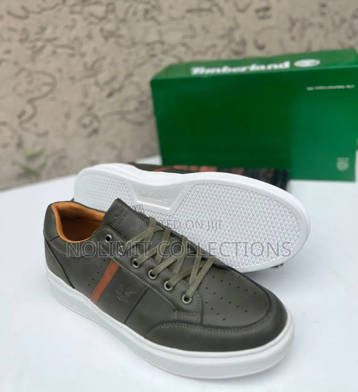 Timberland Men's Lace Up Sneakers With White Sole