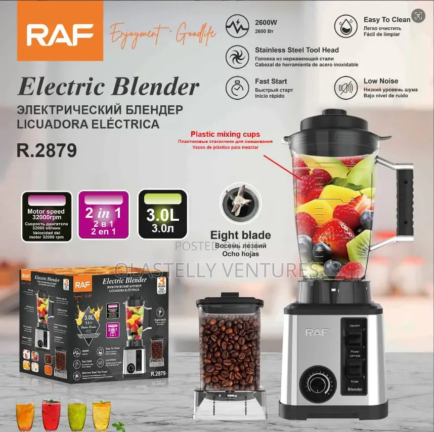 Raf 3.0l Original 2600watts 2 in 1 Blender Sd