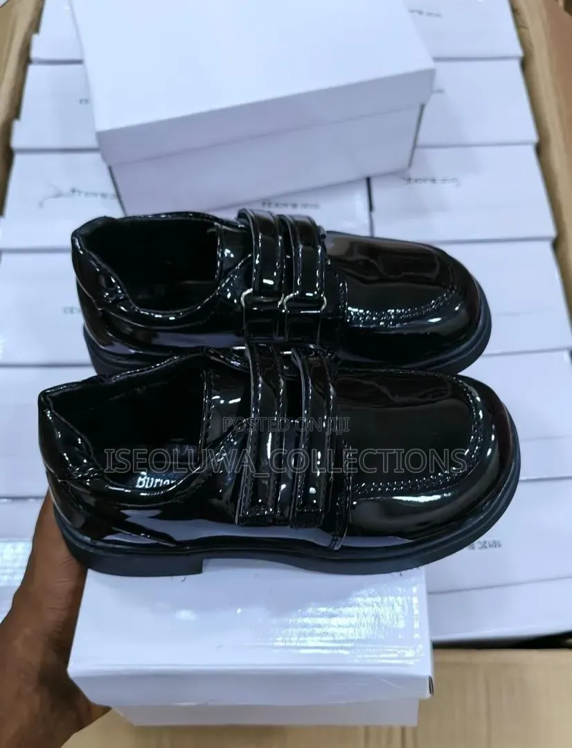 Elegant Kids Shiny Double Strap Shoes