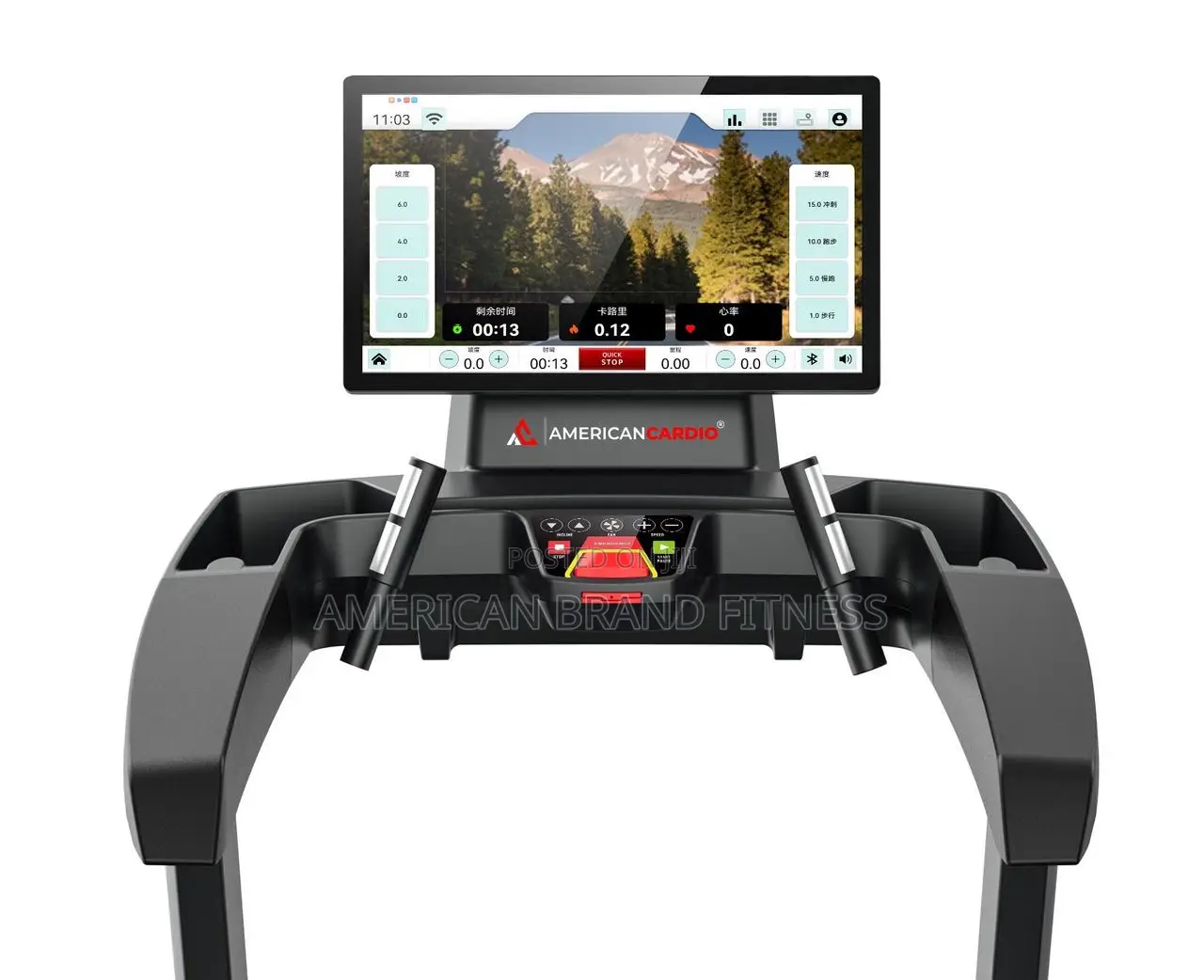 7hp American Commercial Treadmill With Wifi Android Touchscreen