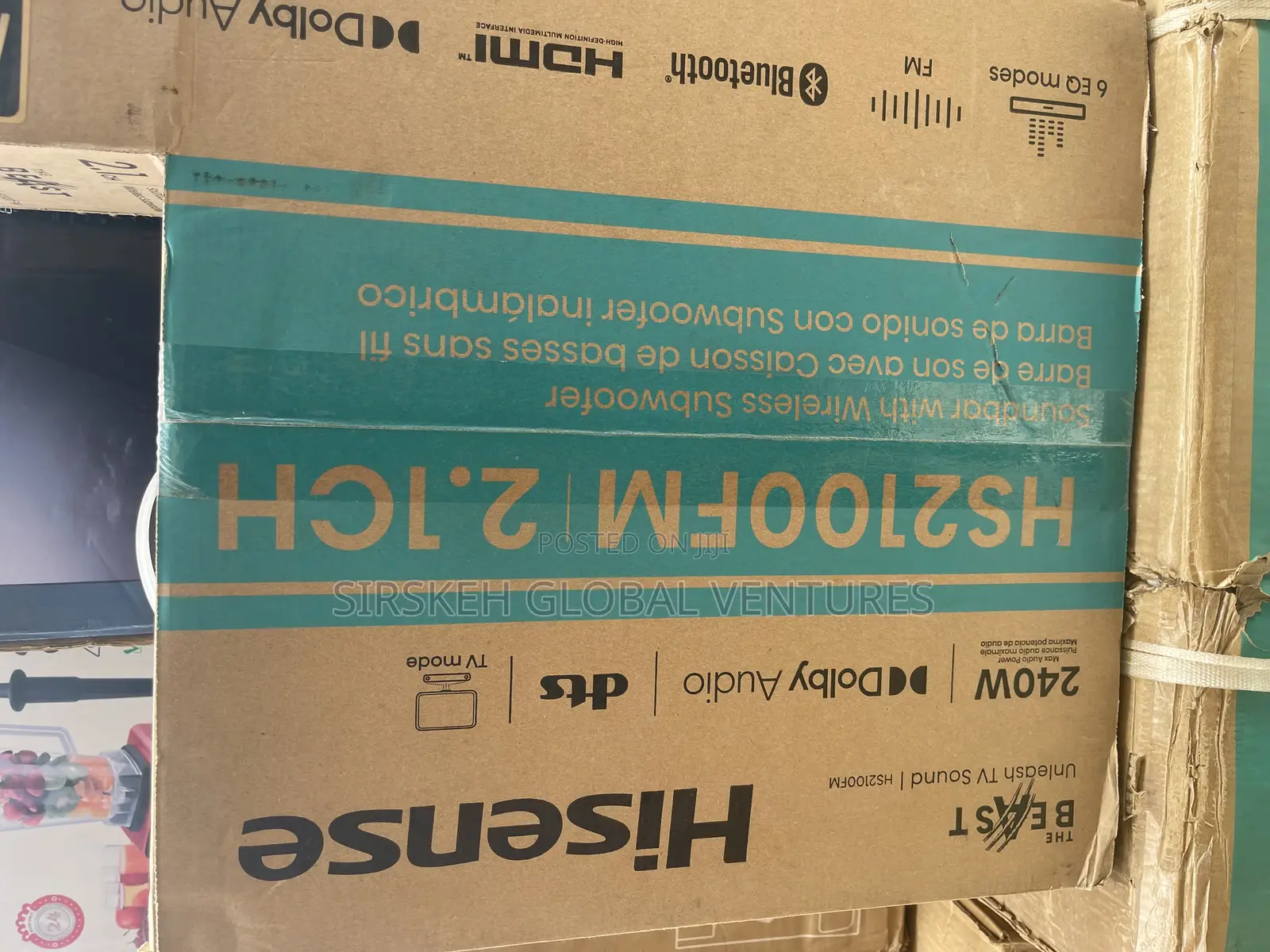 Hisense 240w Soundbar Hs2100fm 2.1ch