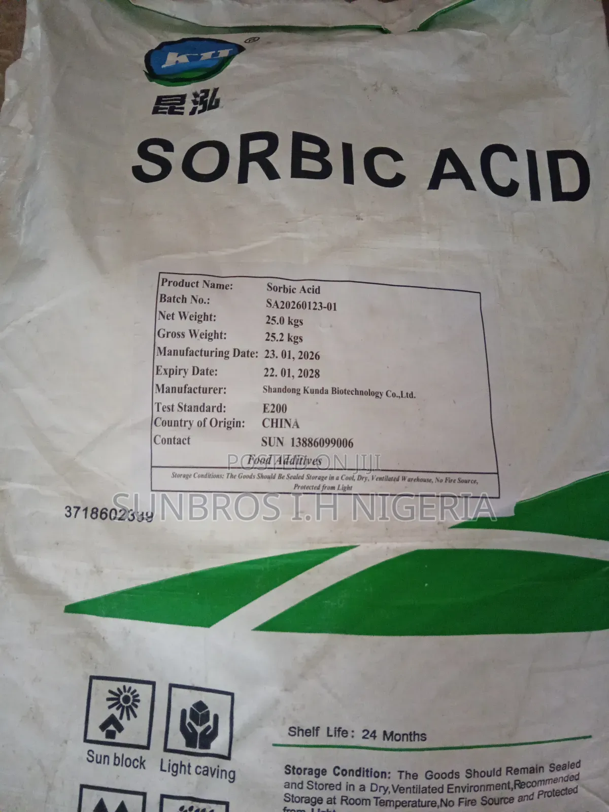 Sorbic Acid 25kg