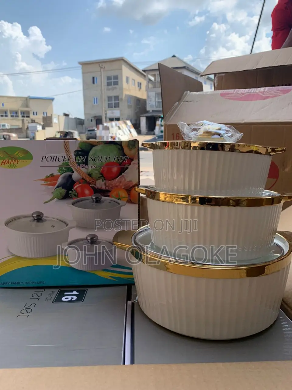 3pcs Ceramic Pot