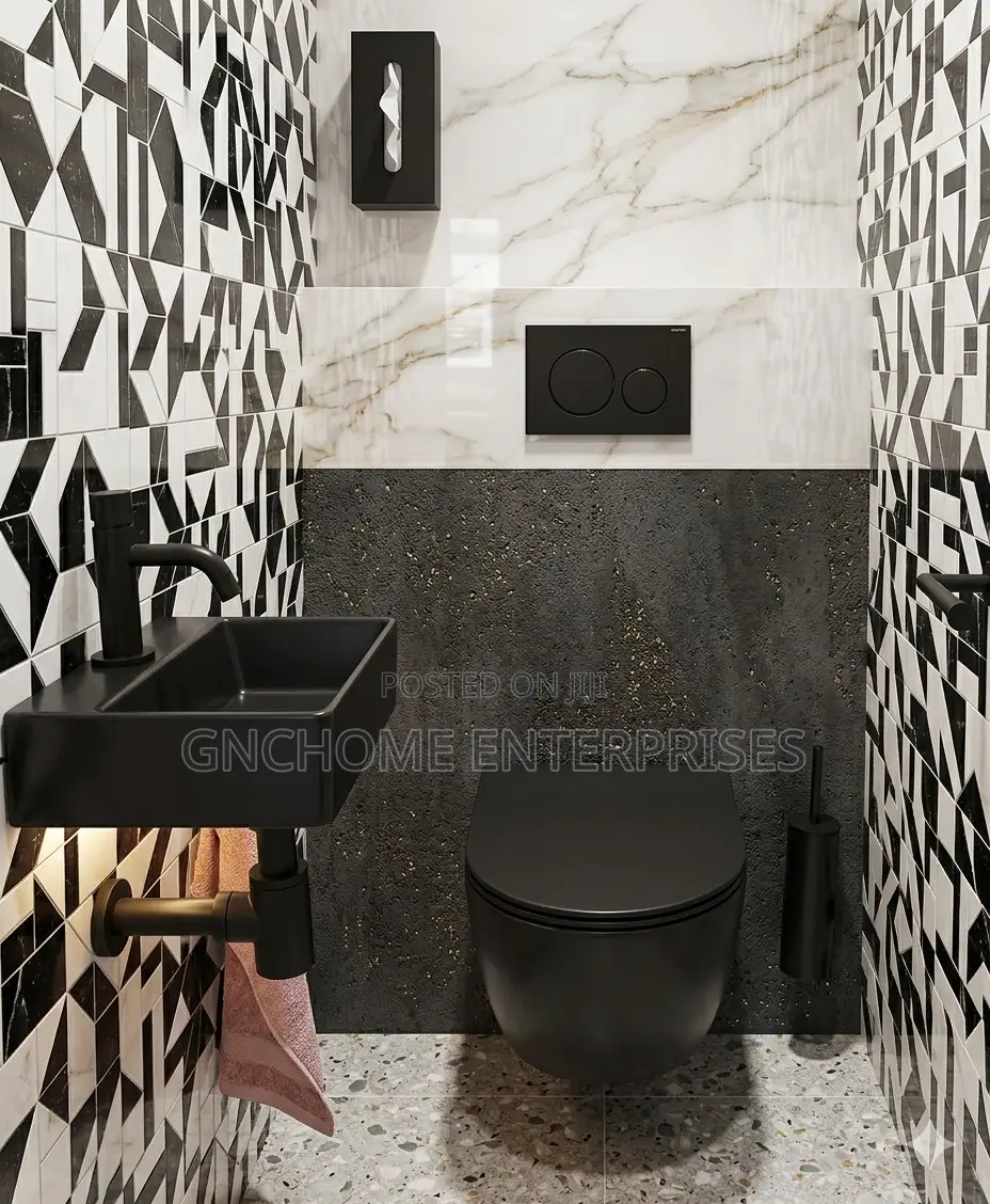 Square Wall Mounted Basin Small Black