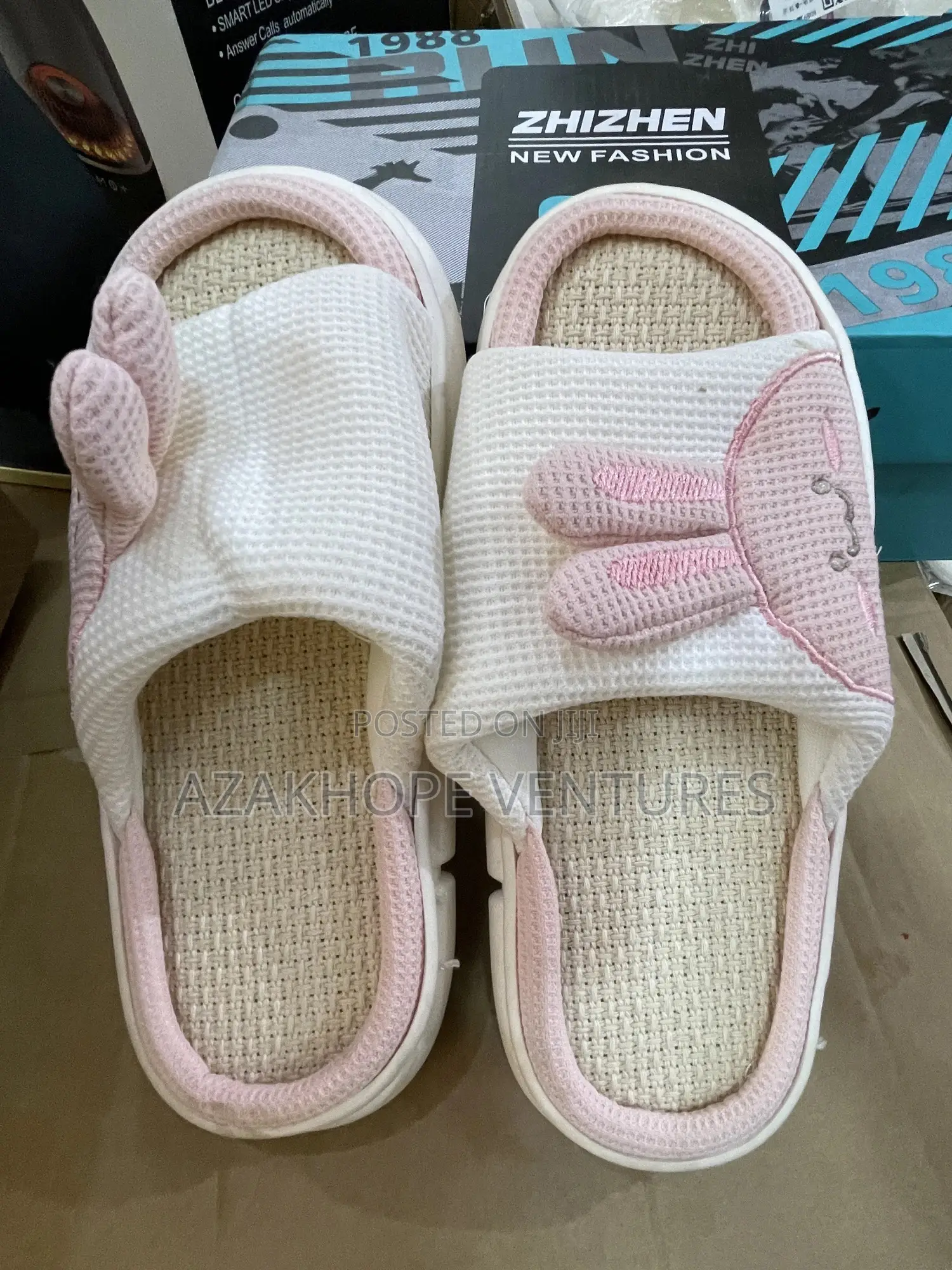 Cute Bunny Cotton Linen Slippers