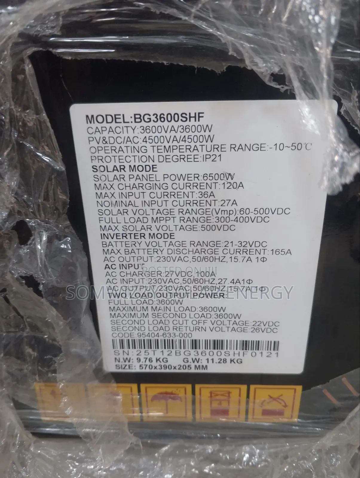 High Quality 3.6kva Hybrid Inverter Transformerless