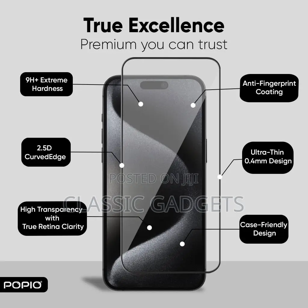 Tempered Glass Guard for iPhone 17 Air Borderless