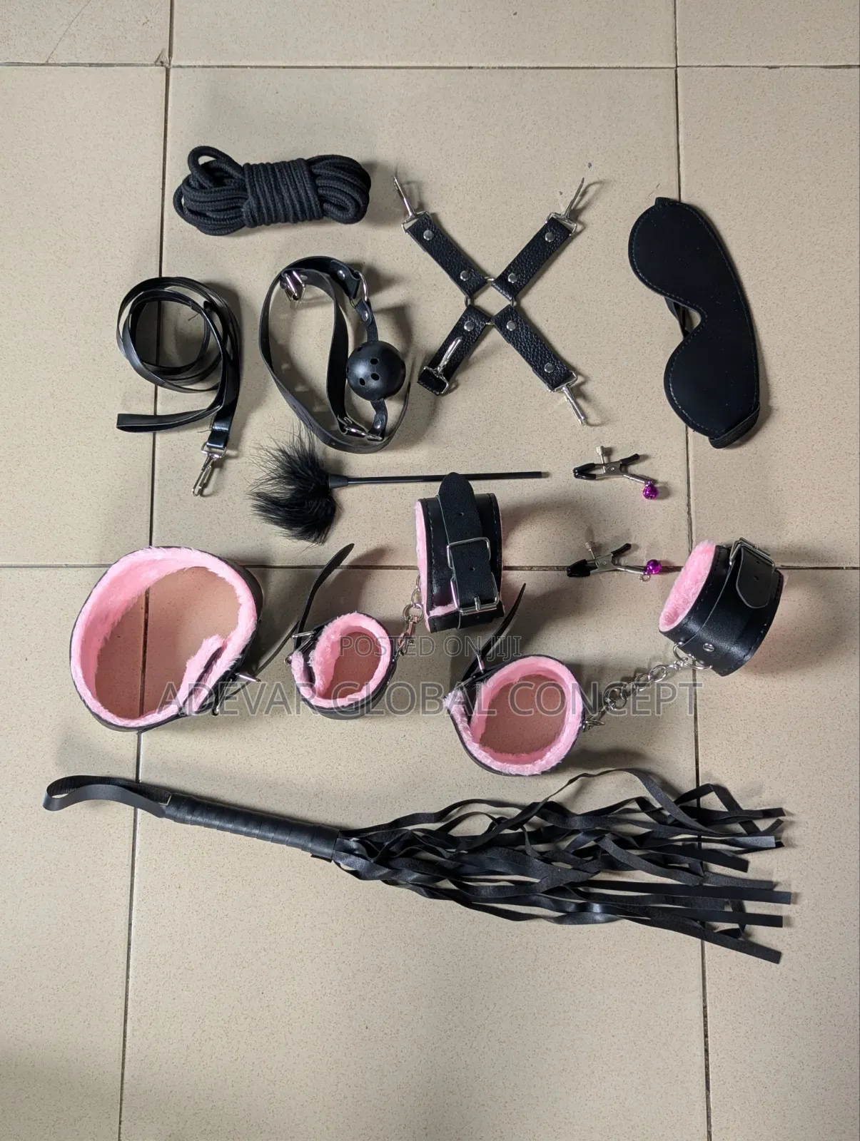 10 Pieces BDSM Kits Adult Sex Toys Cuffs Gag Blind Women Sex Toys