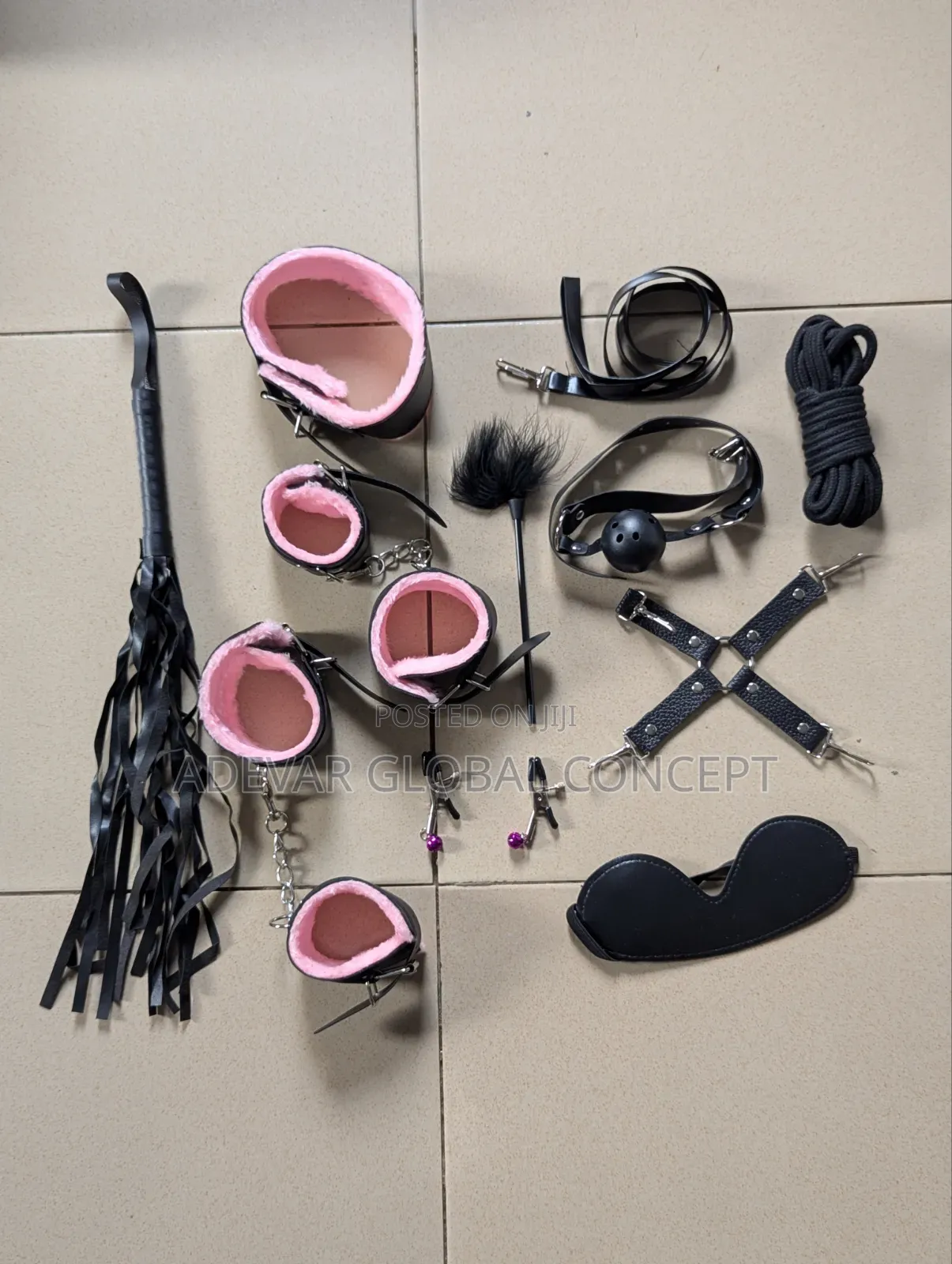 10 Pieces BDSM Kits Adult Sex Toys Cuffs Gag Blind Women Sex Toys