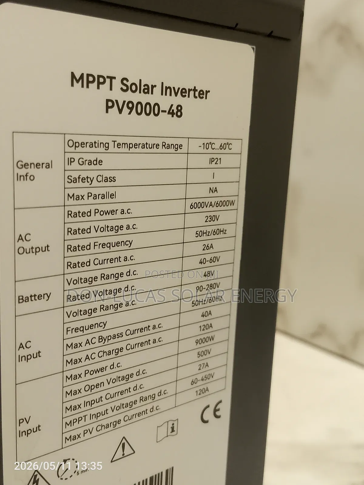 11kva 48v Taica Solar Hybrid Inverter