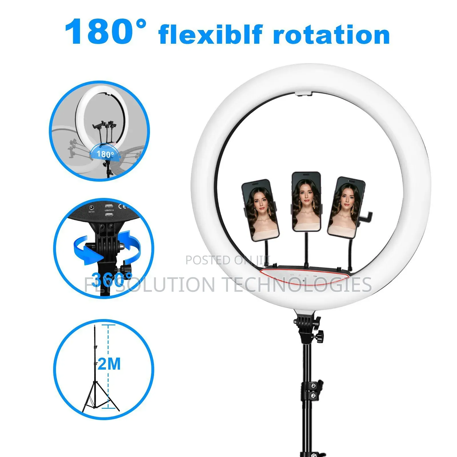 LJJ-22 RGB Ring Light With Stand