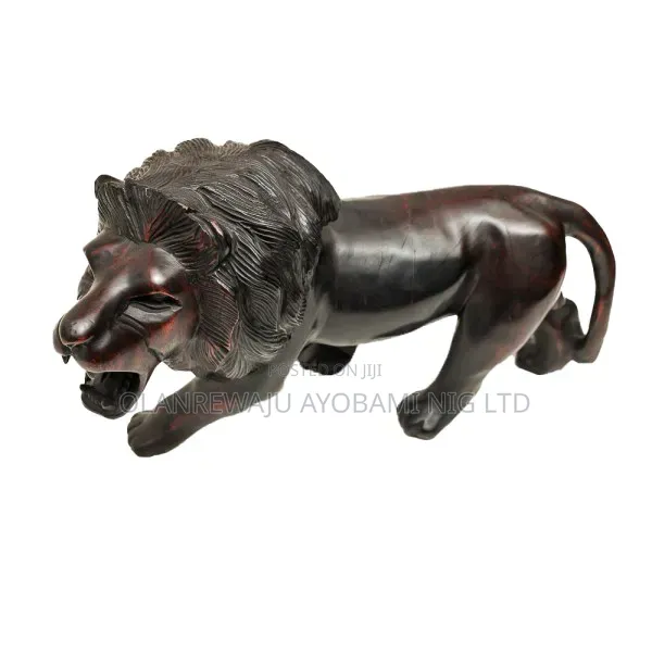 Decorative Ebony Lion Sculpture
