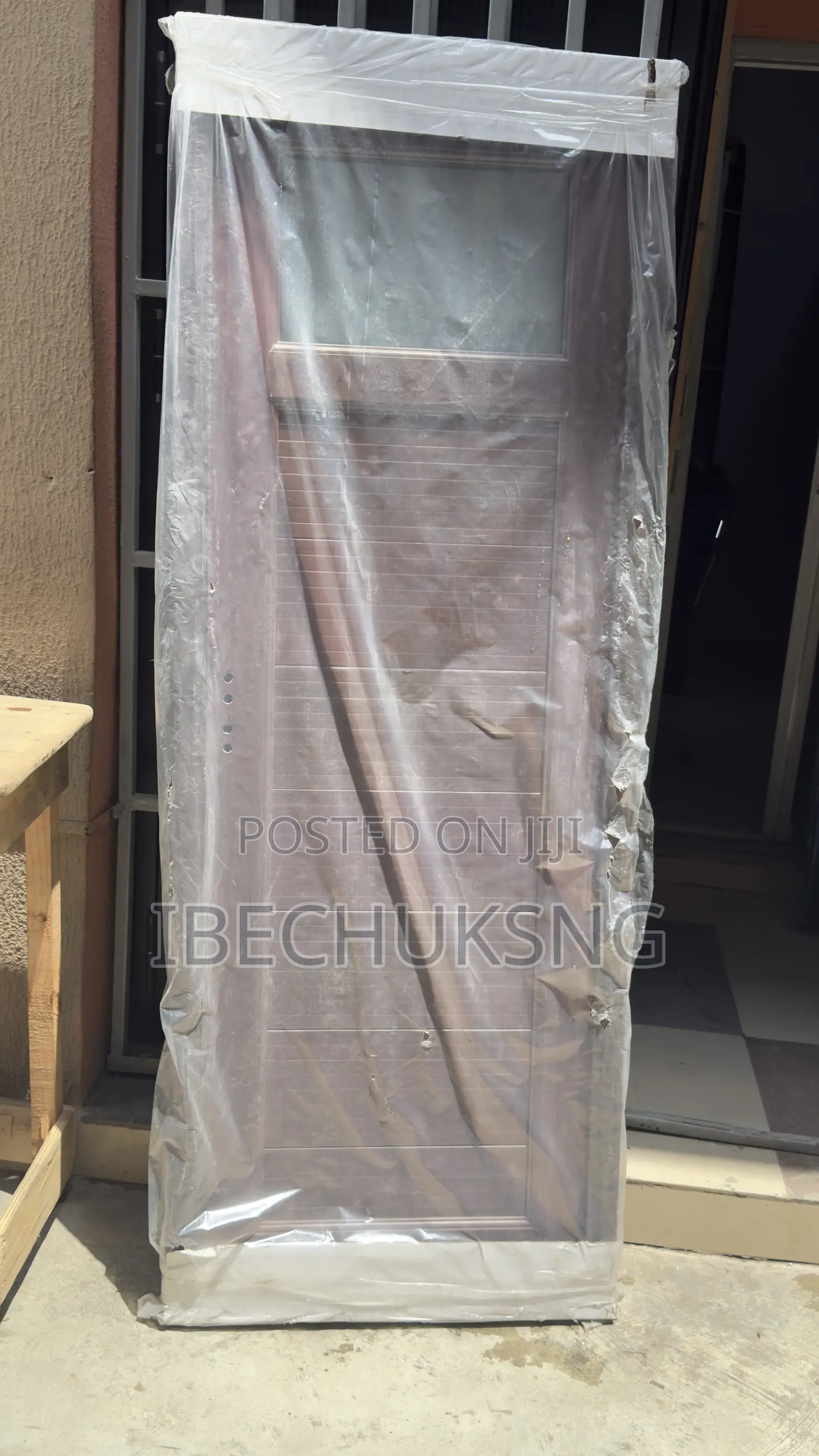 2.5ft Brown PVC Toilet Door