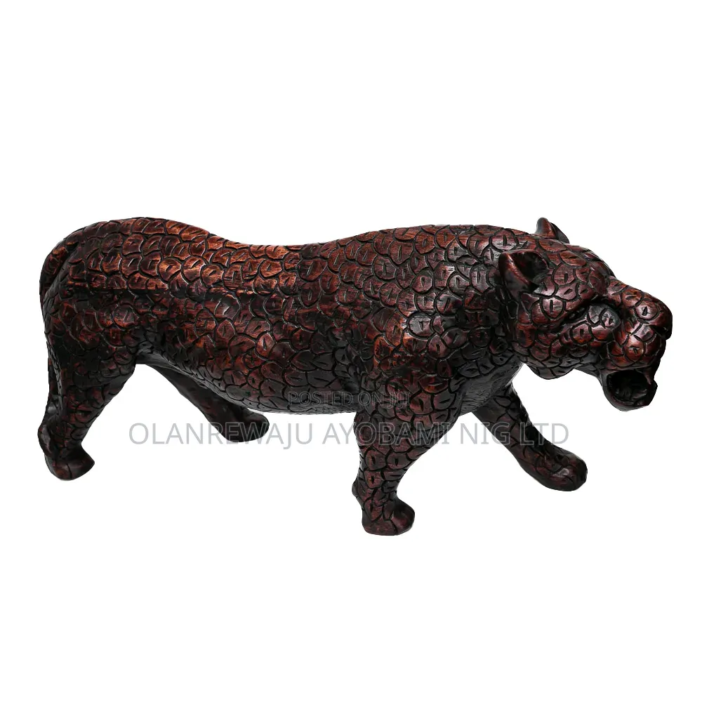 Ebony Wood Leopard Sculpture