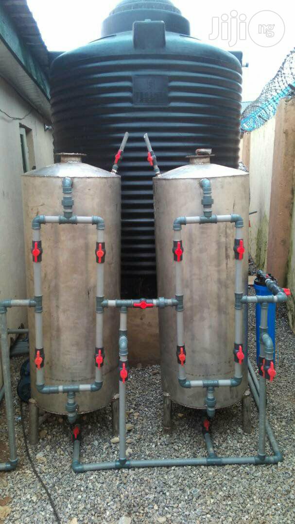 Water Treatment Cylinders And Plumbings For Factories
