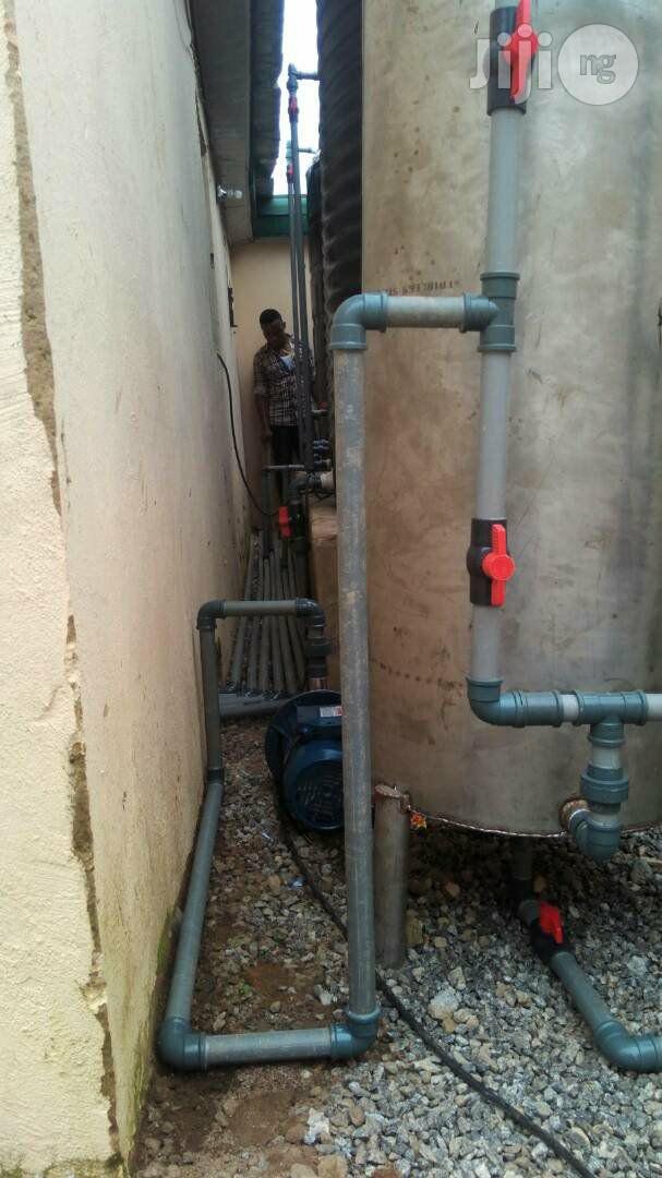 Water Treatment Cylinders And Plumbings For Factories