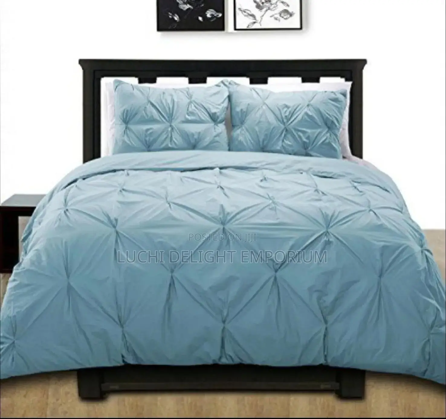 Silk Polish Pintuk Duvet Bedsheet 4 Pillowcase Set