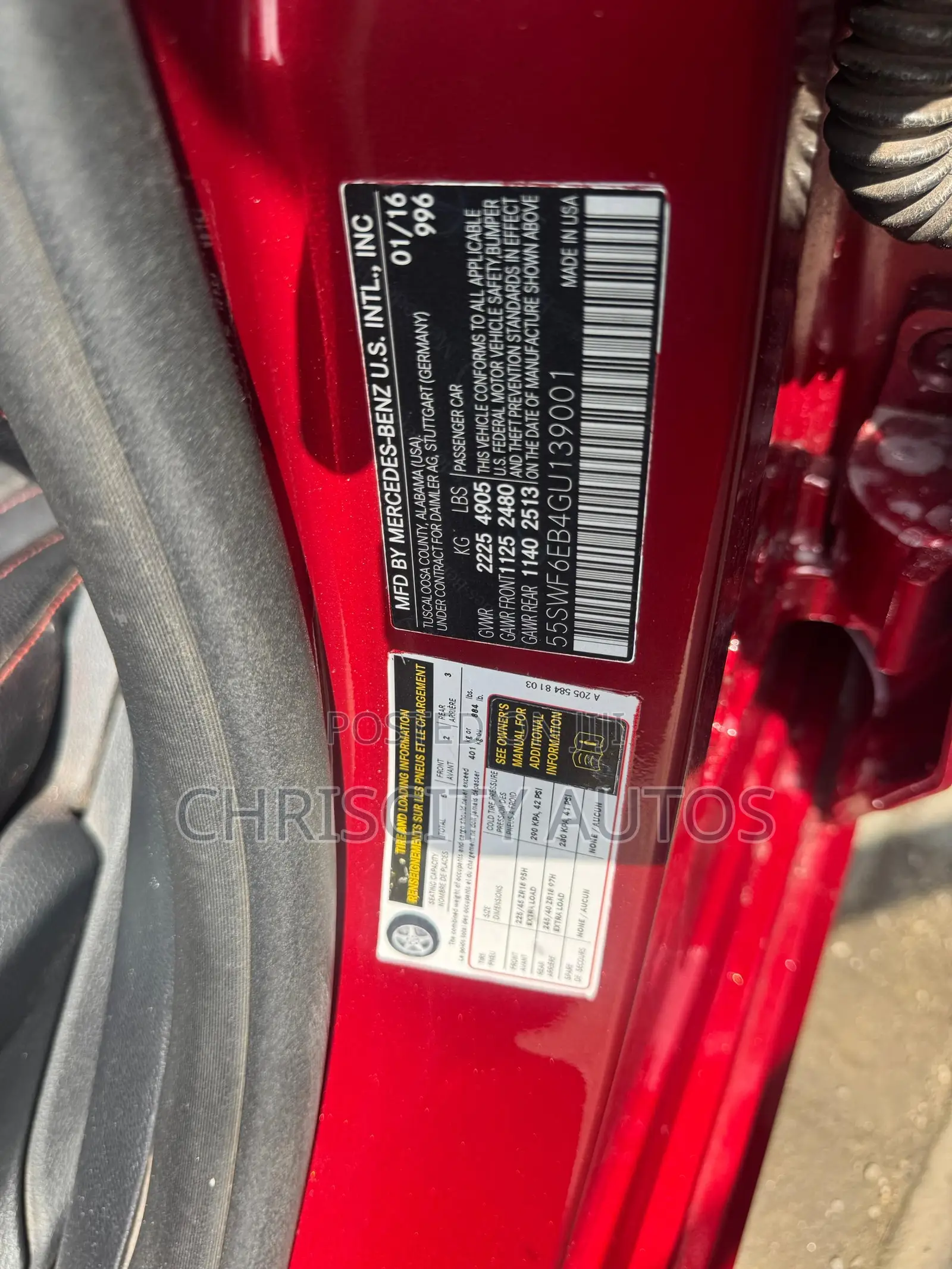 Mercedes-Benz C450 2016 Red