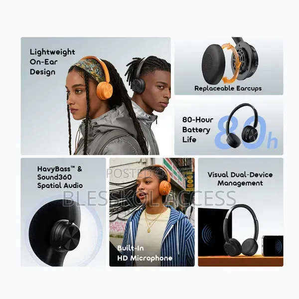 Oraimo Boompop Air Lightweight on-Ear Wireless Headphones