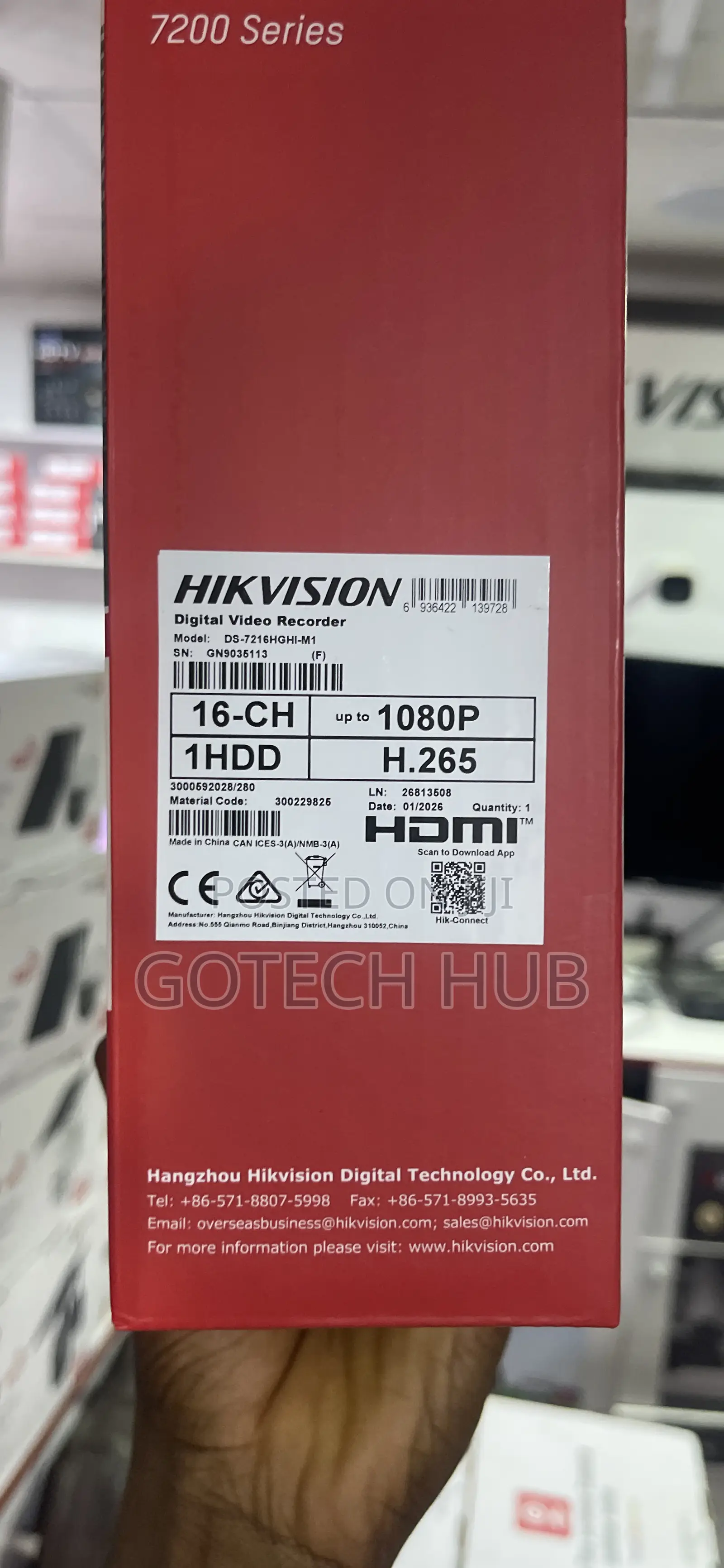 Hikvision Ds-7216hghi-M116 Channels 1080p DVR