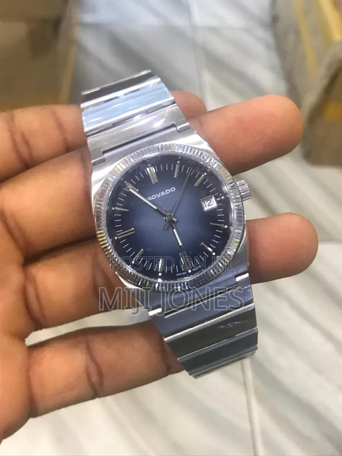 *Movado-Inspired Chain Strap Watch With Date Display | Fashion Quartz*