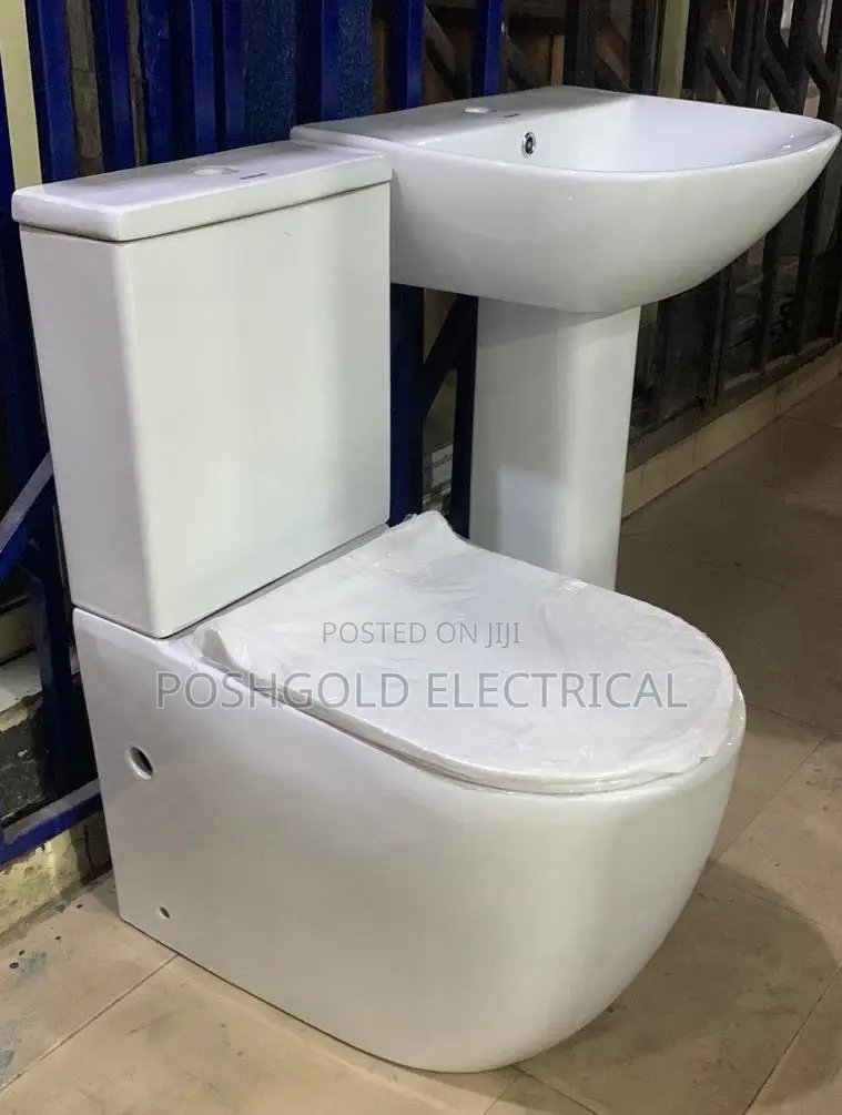 Modern Close Coupled Wc+ Pedestal Basin Set