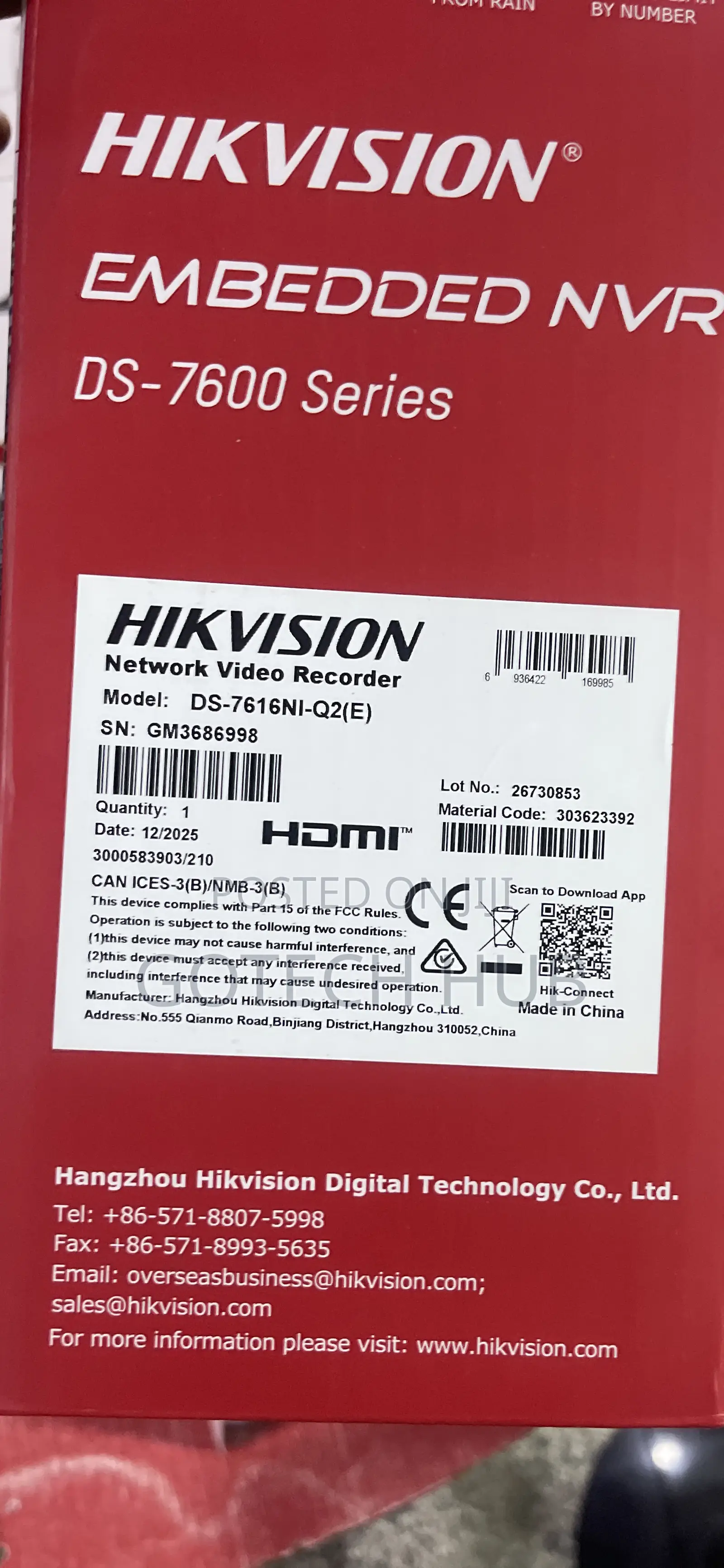 Hikvision Ds-7616ni-Q2(E) 16 Channel NVR