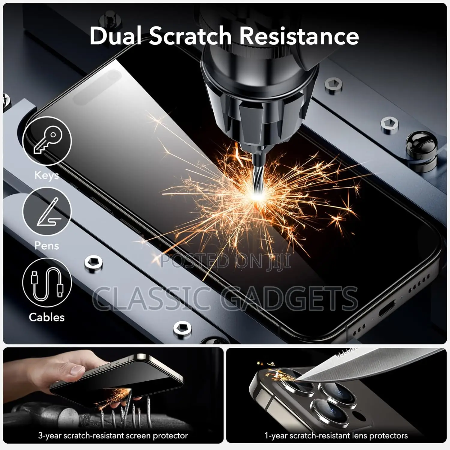 B0rderless Tempered Glass for iPhone 16 Promax\17