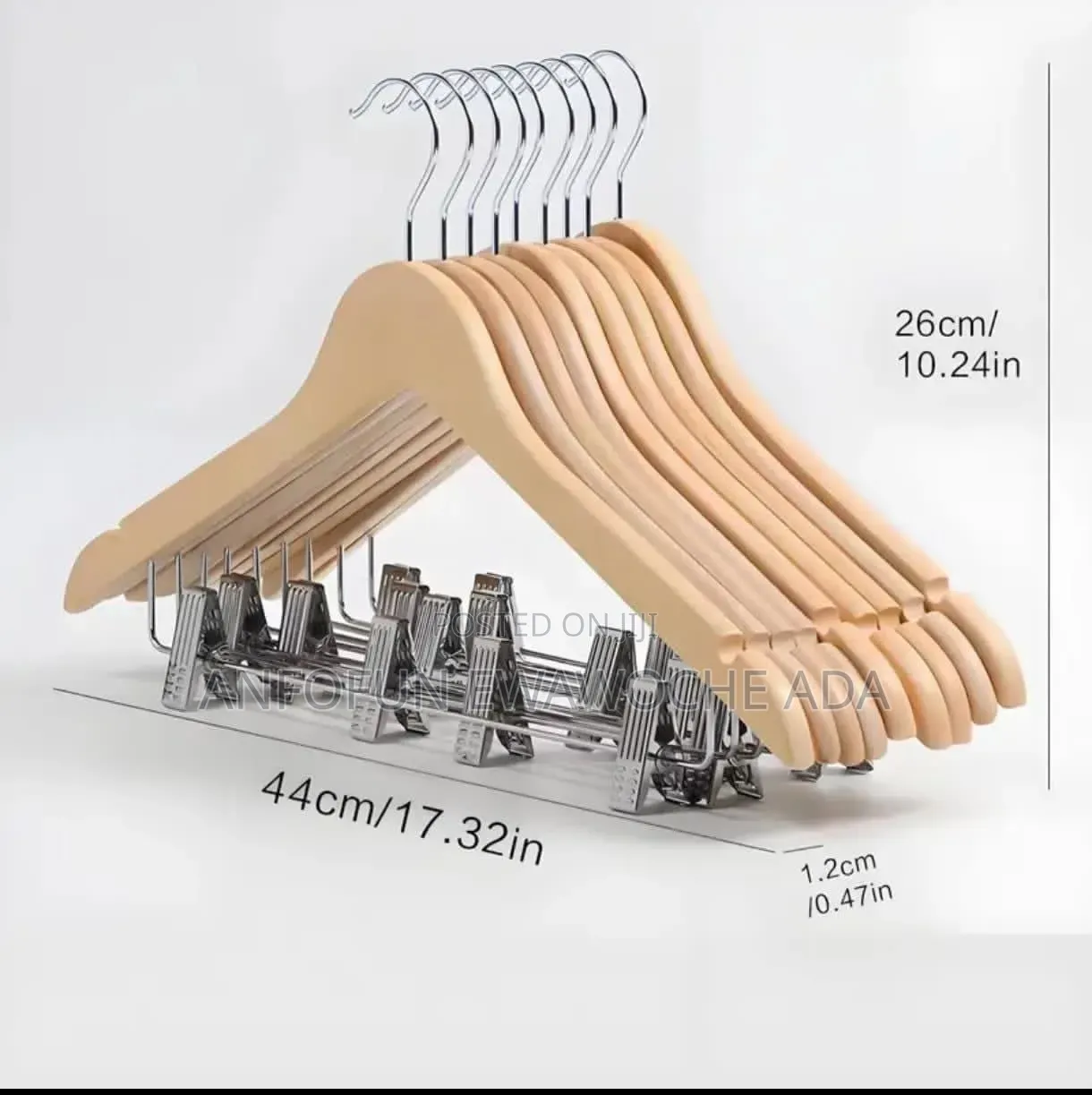 10pcs High Quality Wooden Hanger With Clip