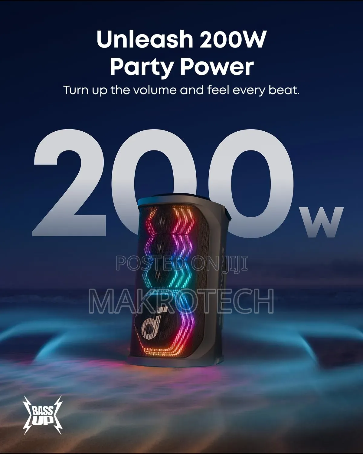 Soundcore Rave 3s Ai Party Speaker With 2 Wireless Microphones, 200w