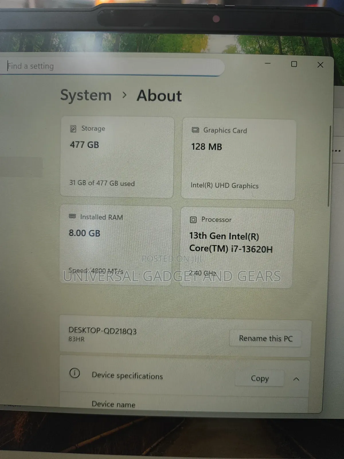 Laptop Lenovo IdeaPad 5 Slim 13th Gen i7 8GB Intel Core i7 SSD 512GB