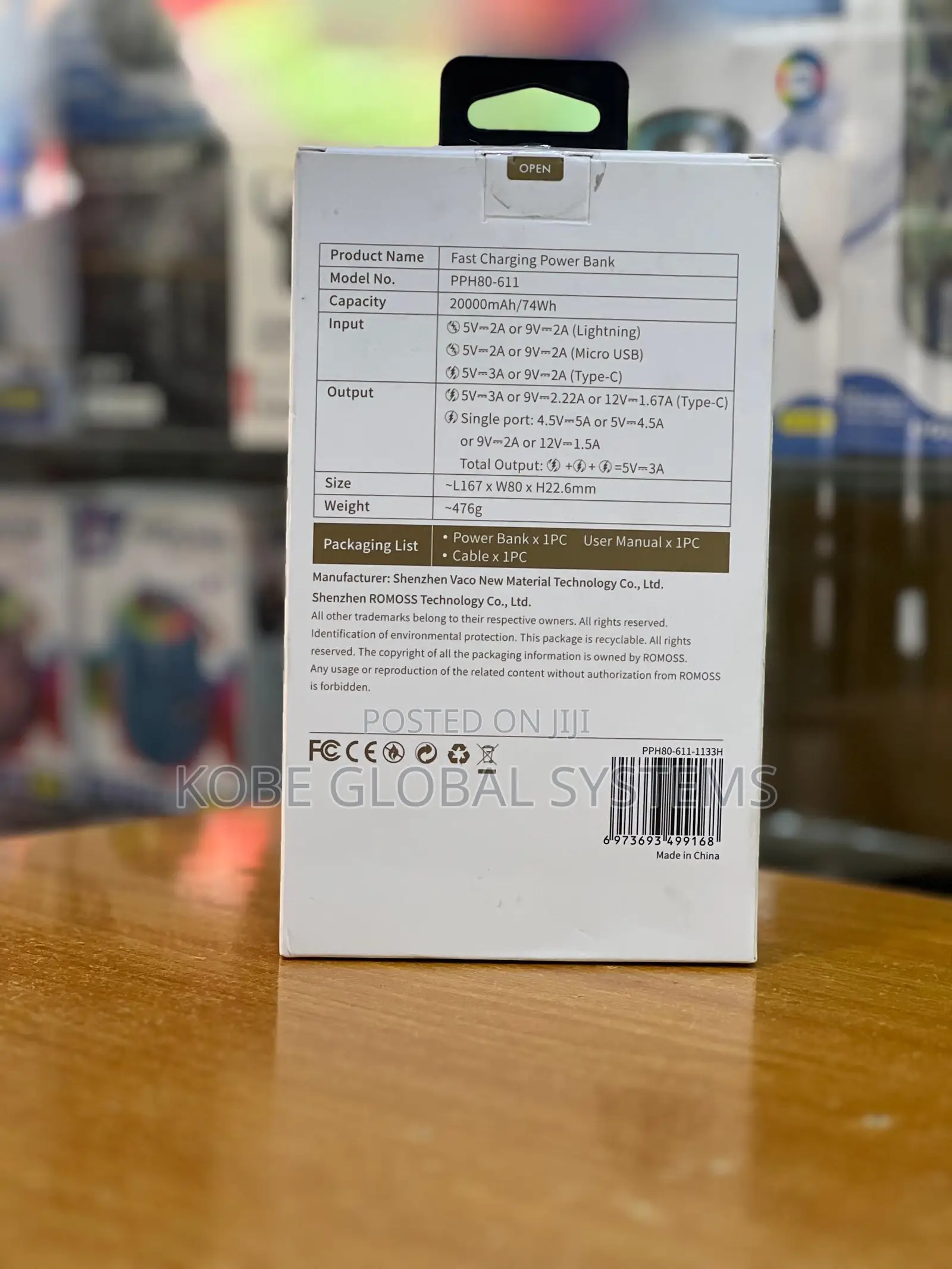 Romoss Sense 6f 20000mah Power Bank
