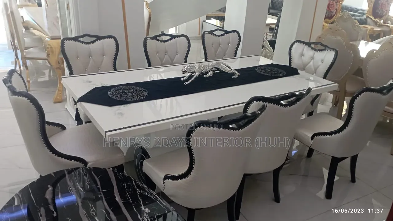 Dining Table White Marble Top