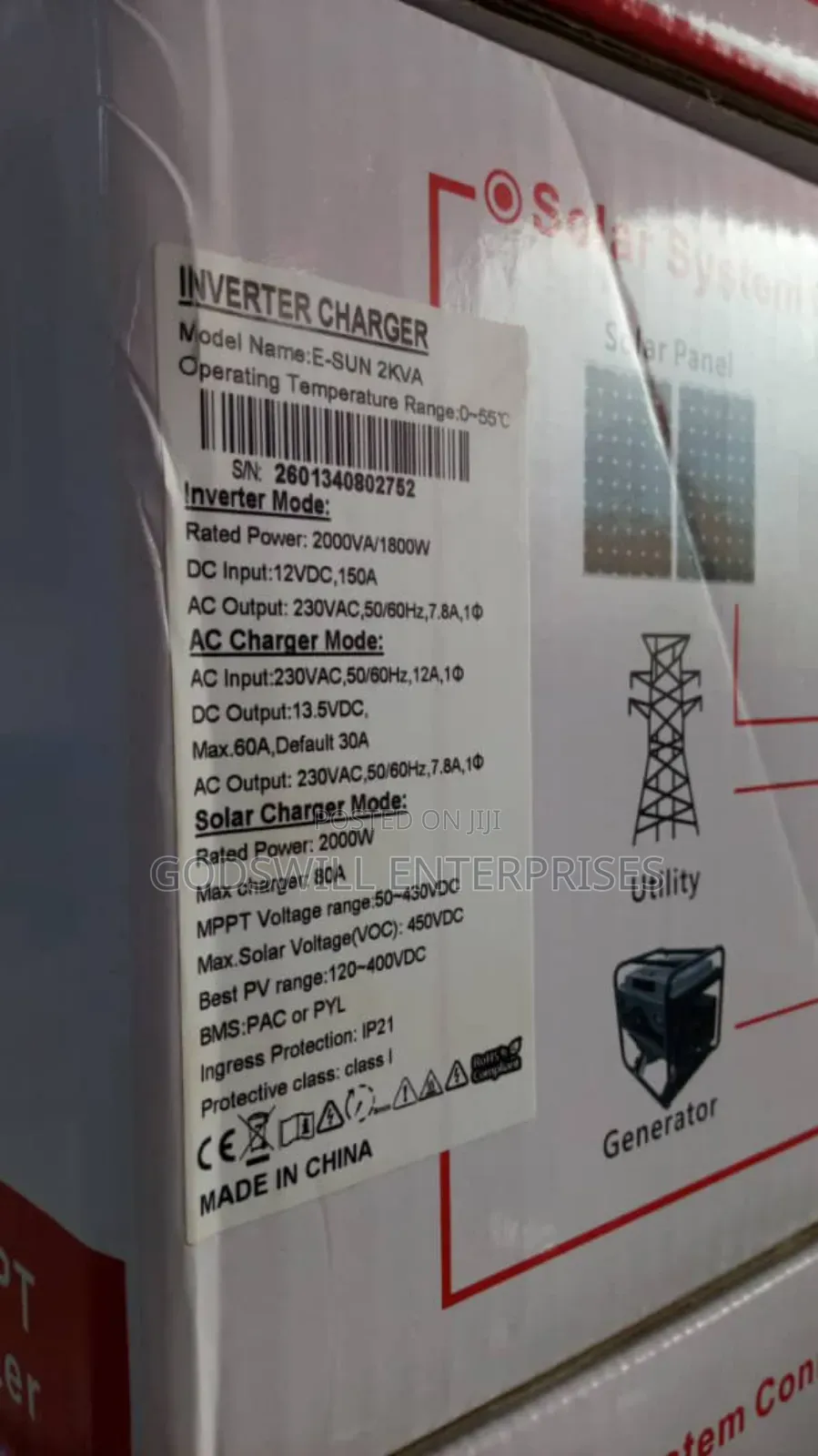 Sako 2kva Hybrid Inverter 12v